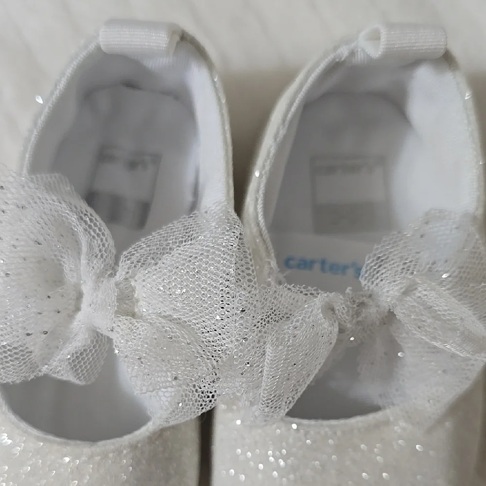 White Infant Socks with Pink Accents - Picture 5 of 6